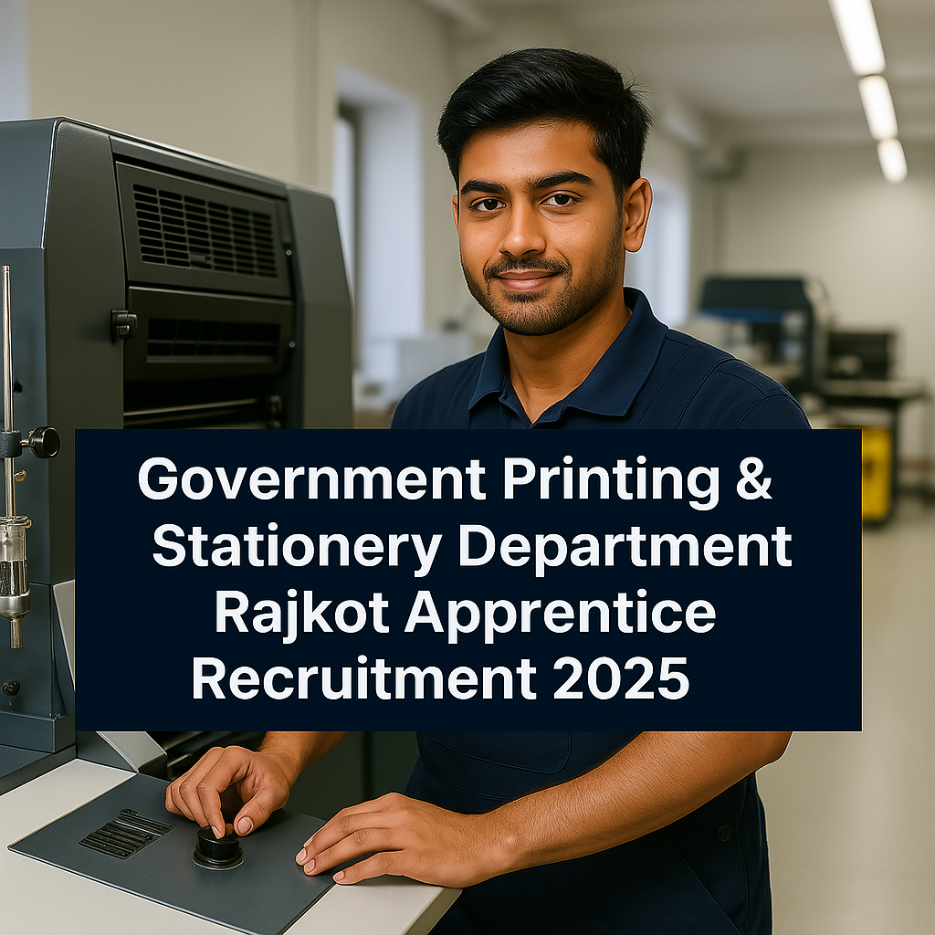 Government Printing & Stationery Department Rajkot Apprentice Recruitment 2025