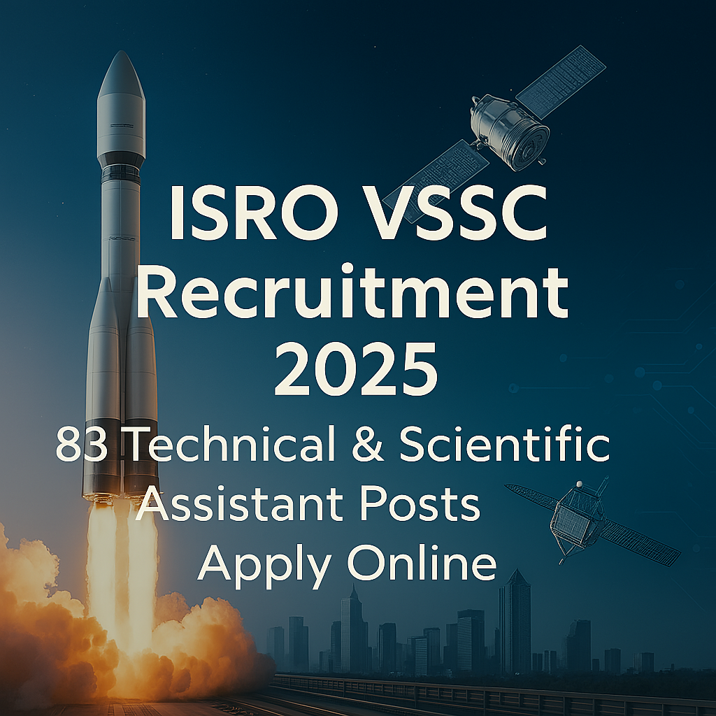 ISRO VSSC Recruitment 2025: 83 Technical & Scientific Assistant Posts | Apply Online