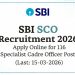 SBI SCO Recruitment