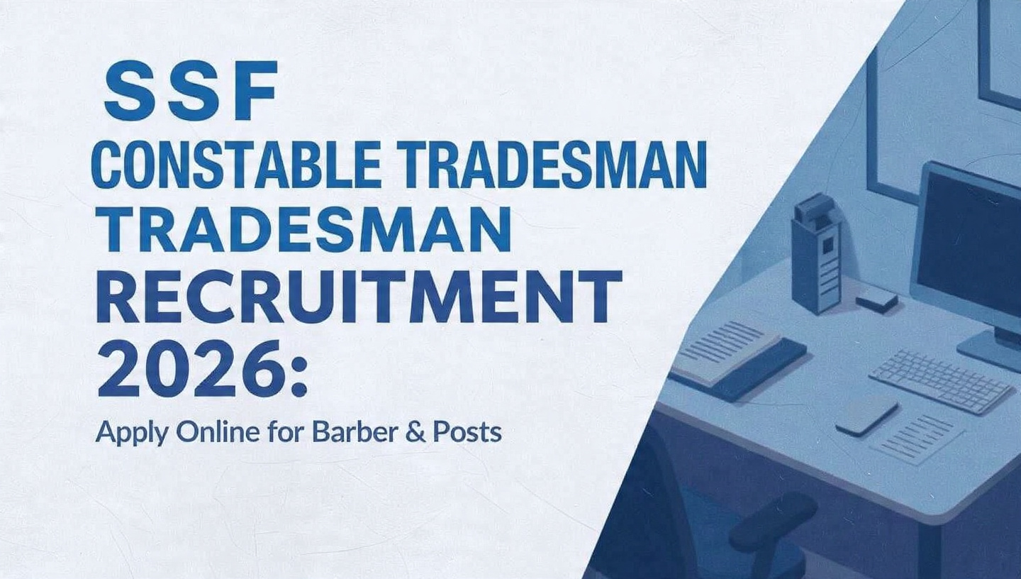 SSF Constable Tradesman Recruitment 2026